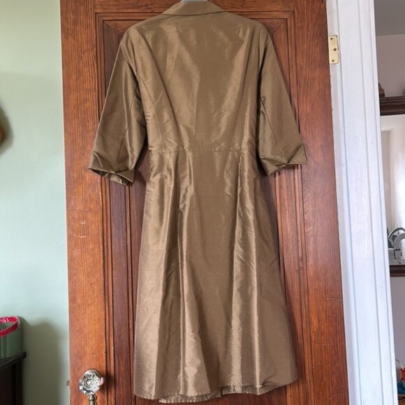 Silk button-up shirt dress with wrap - Picture 7 of 7